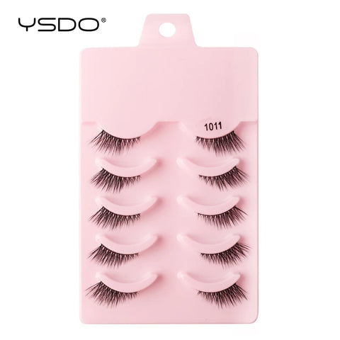 Half Eyelashes - Natural Faux Mink Cat Eye Lashes