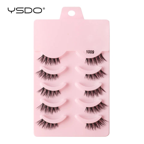 YSDO 5 Pairs Natural Long 3D Mink Eyelashes