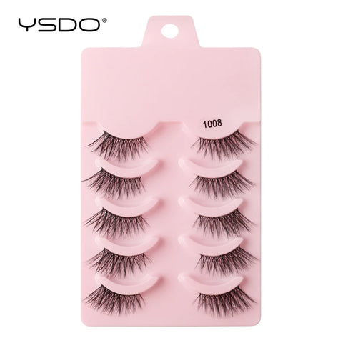Half Eyelashes - Natural Faux Mink Cat Eye Lashes