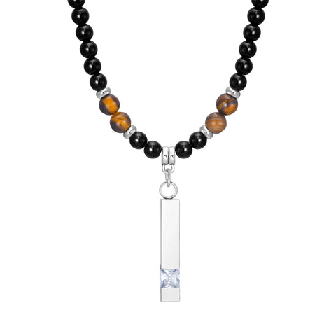 Tibetan Buddhist Phurba Kilaya Magic Dagger with Tiger’s Eye Lava Stone Necklace for Men