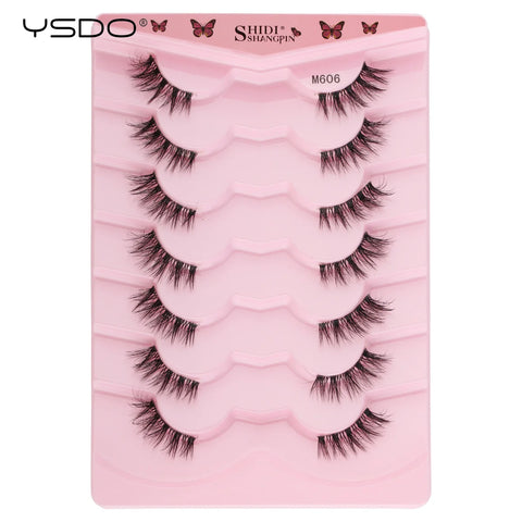 YSDO Half Lashes - 5/7/10 Pairs of Soft Natural Cat Eye Lashes