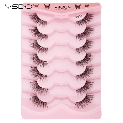 YSDO Half Lashes - 5/7/10 Pairs of Soft Natural Cat Eye Lashes