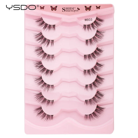 YSDO Half Lashes - 5/7/10 Pairs of Soft Natural Cat Eye Lashes