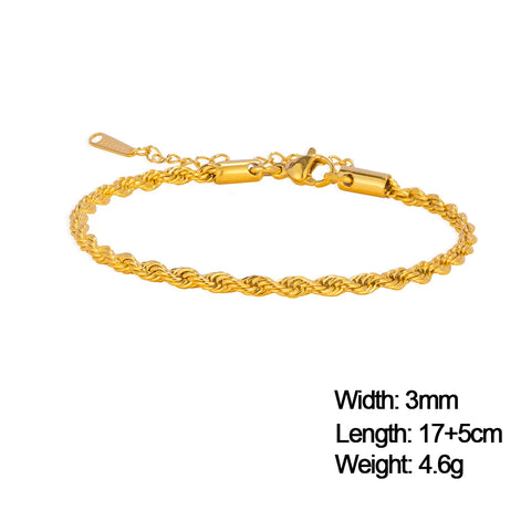 Skyrim Stainless Steel Gold Color Bracelet - Trendy Minimalist Jewelry for Women