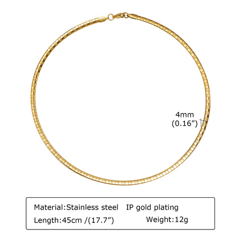 Adjustable Open Collar Choker Necklace for Women | Simple Stainless Steel Jewelry