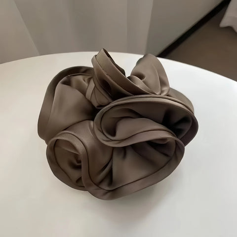 Korean Big Hair Tie Ribbon Scrunchies - Elegant Satin Elastic Hair Accessories for Women