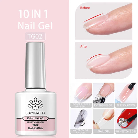 BORN PRETTY 10ml Clear Blooms Gel Polish for Marble Nail Art