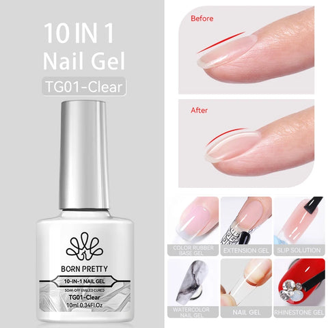 BORN PRETTY 10ml Clear Blooms Gel Polish for Marble Nail Art