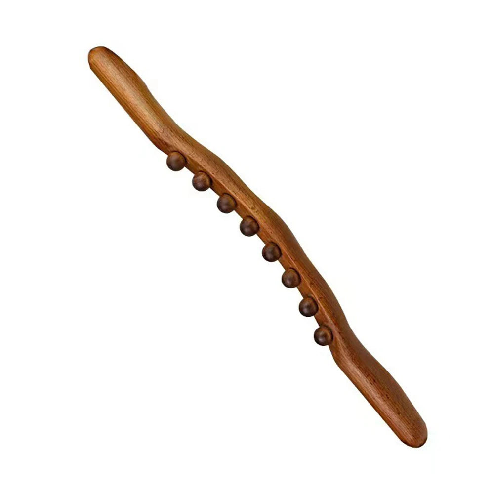 20/8 Beads Universal Back Massage Tendons Beech Wood Scraping Stick