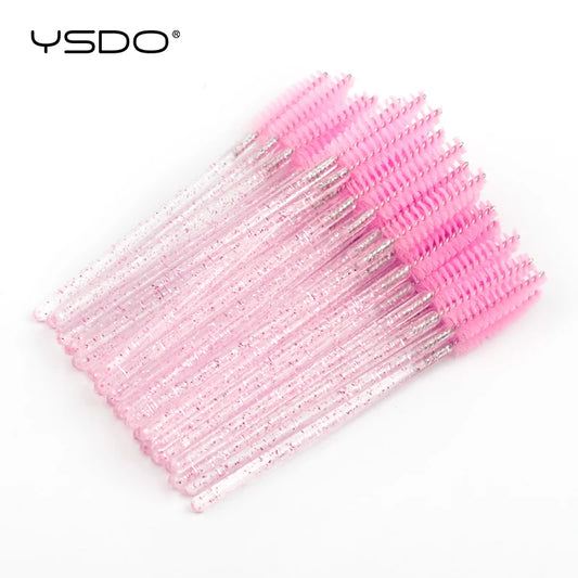 Crystal Eyelash Brushes with Diamond Handle