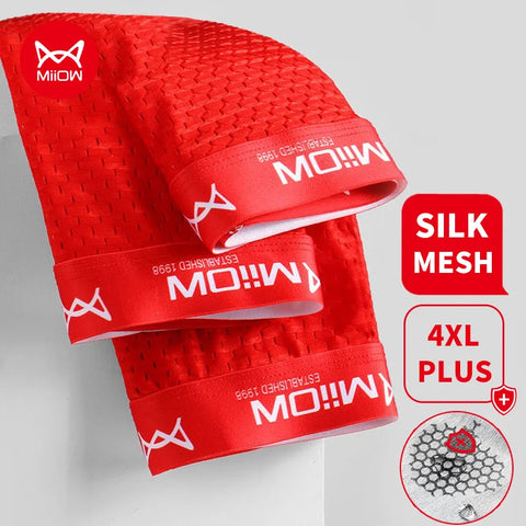 MiiOW 3 stuks sexy mesh heren boxershorts 
