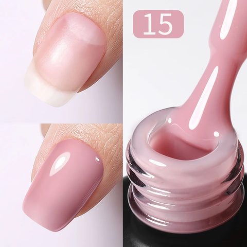 BORN PRETTY Milky Pink Rubber Base Gel Nail Polish