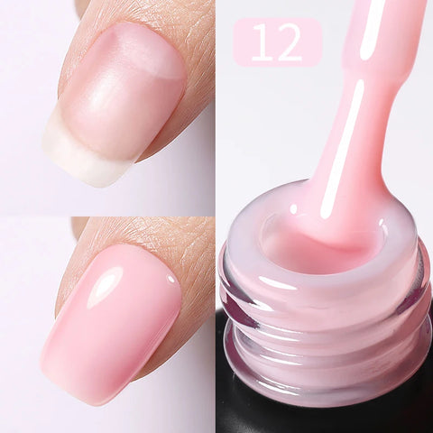 BORN PRETTY Milky Pink Rubber Base Gel Nail Polish