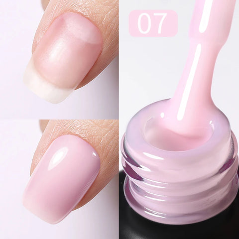 BORN PRETTY Milky Pink Rubber Base Gel Nail Polish