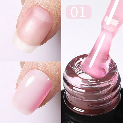 BORN PRETTY Milky Pink Rubber Base Gel Nail Polish