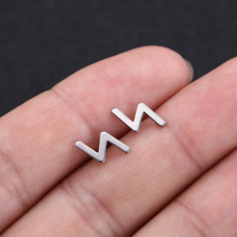 Skyrim Nordic Runes Letter Earring Amulet - Stainless Steel Stud Jewelry for Women and Girls