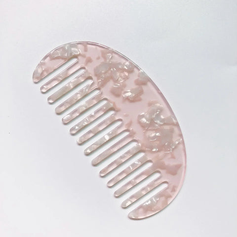 Colorful Wide Teeth Acetate Hair Combs - Anti-static Massage Hair Brush for Salon & Travel
