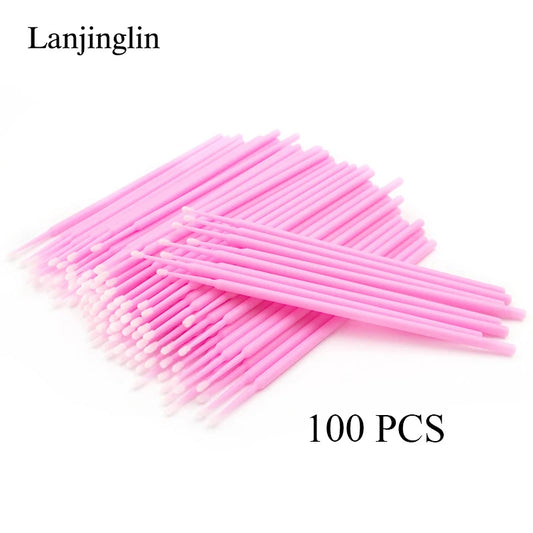 100/200pcs Eyelash Cleaning Brushes for Perfect Makeup