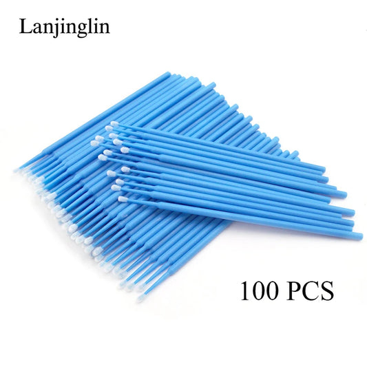100/200pcs Eyelash Cleaning Brushes for Perfect Makeup