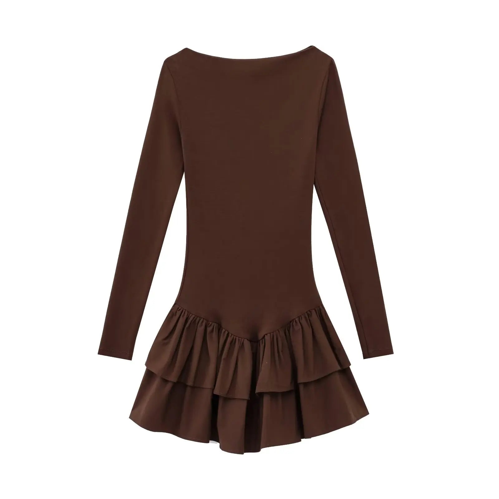 TRAFZA Women Elegant Long Sleeve Dress