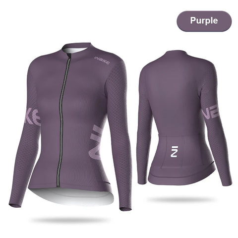 INBIKE Women's Long Sleeve Jersey MTB Cycling Jersey - Perfect for Spring and Autumn Riding