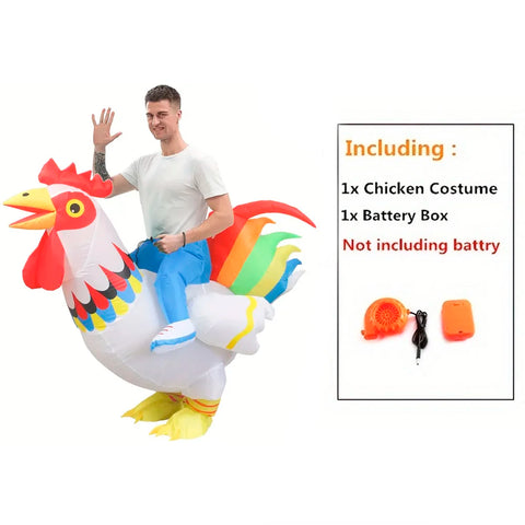 Colorful Rooster Inflatable Costume for Parties