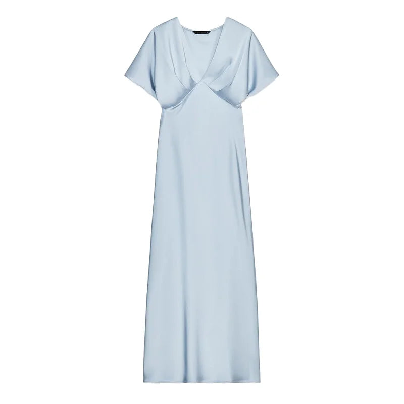 MUJER 2025 Satin Long Dress for Women