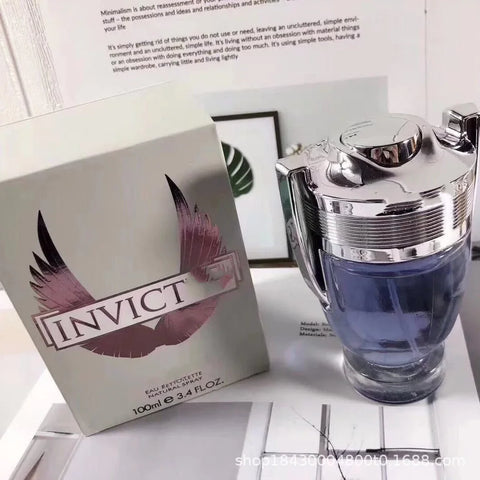 100ML Invincible Aqua Men's Perfume EDP - Woody Aquatic Notes, Fresh Ocean Fragrance Spray Gift for Men