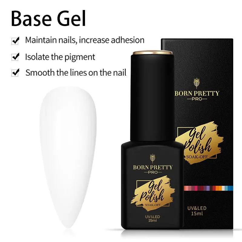 BORN PRETTY Milky Pink Rubber Base Gel Nail Polish