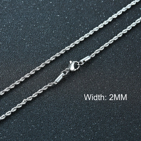 Stylish Punk Cuban Necklaces for Men and Women - Stainless Steel Miami Curb Collar in Silver, Black, and Gold