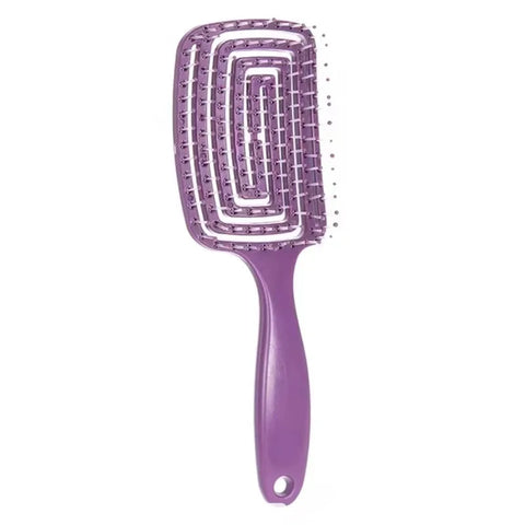 1Pcs Elastic Massage Comb - Hollow Out Hair Brush for Scalp Massage & Quick Detangling