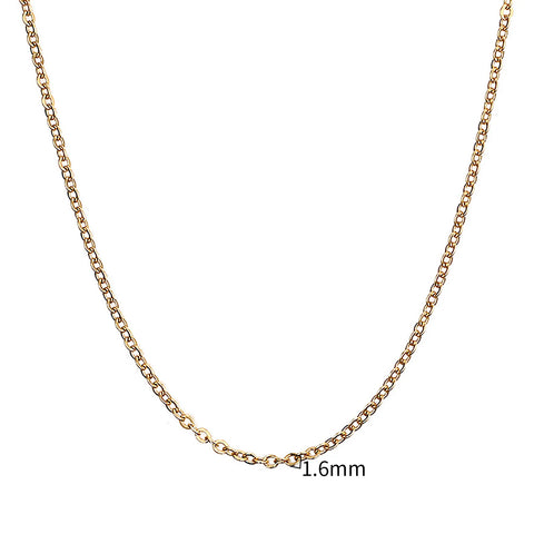 Figaro Chain Necklace - Stainless Steel Gold Color Choker for Women & Girls in Multiple Lengths