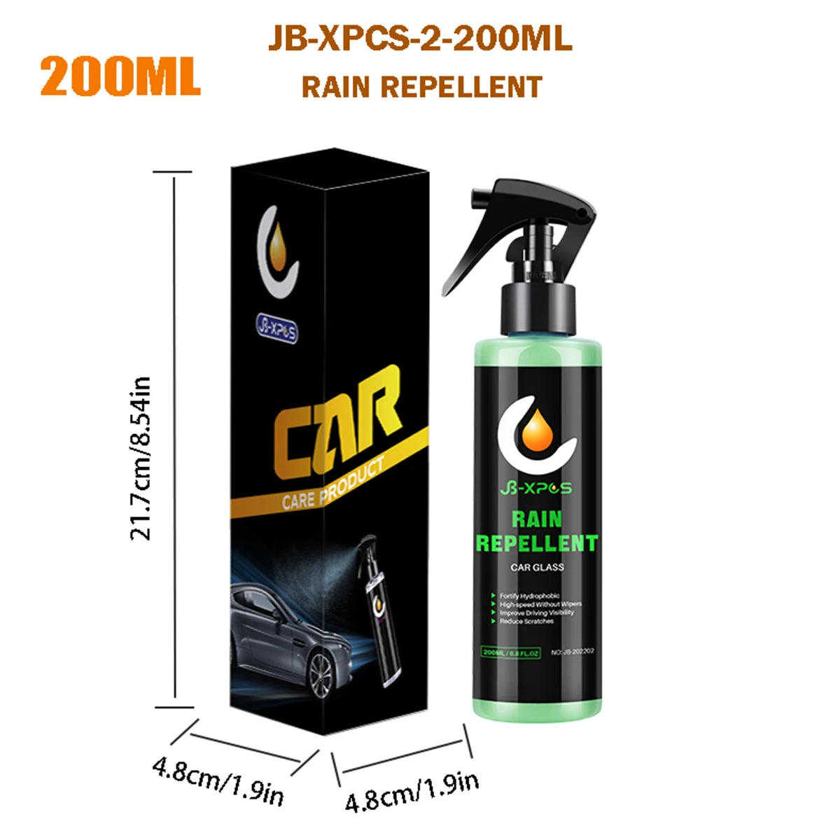 Water Repellent Spray - Anti Rain Coating for Car Glass