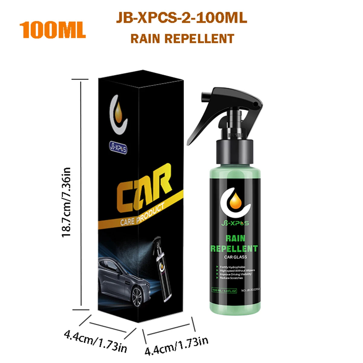 Water Repellent Spray - Anti Rain Coating for Car Glass
