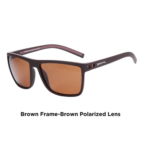 ZENOTTIC Retro Vierkante Gepolariseerde Zonnebril – Ultralichte TR90 UV400 Unisex Zonnebrillen