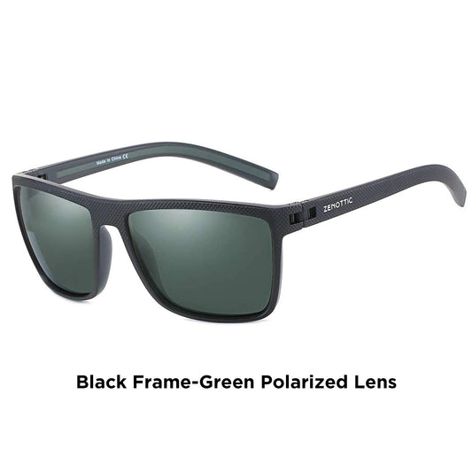 ZENOTTIC Retro Vierkante Gepolariseerde Zonnebril – Ultralichte TR90 UV400 Unisex Zonnebrillen