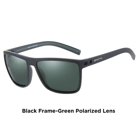 ZENOTTIC Retro Vierkante Gepolariseerde Zonnebril – Ultralichte TR90 UV400 Unisex Zonnebrillen