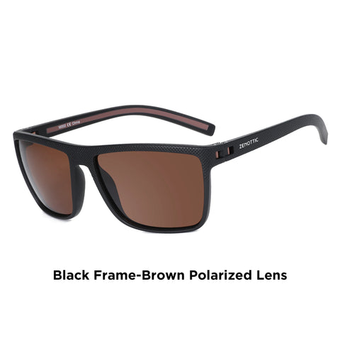 ZENOTTIC Retro Vierkante Gepolariseerde Zonnebril – Ultralichte TR90 UV400 Unisex Zonnebrillen