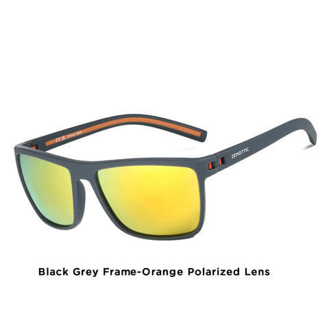ZENOTTIC Retro Vierkante Gepolariseerde Zonnebril – Ultralichte TR90 UV400 Unisex Zonnebrillen