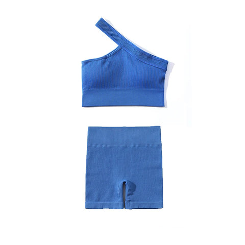 SOISOU Ribstof Yoga Shorts met Hoge Taille voor Dames