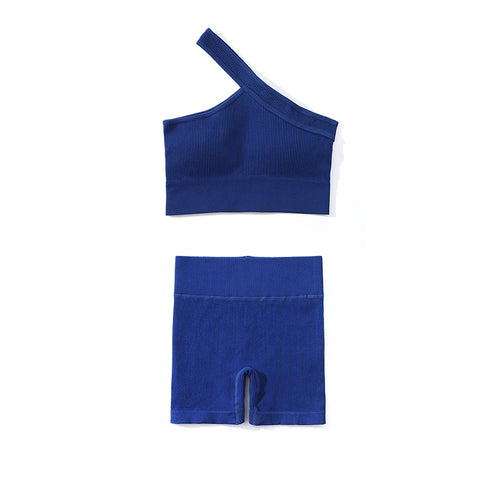 SOISOU Ribstof Yoga Shorts met Hoge Taille voor Dames