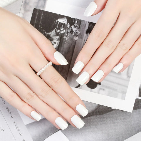 Short Full Press on Nails Set - 24 Pcs
