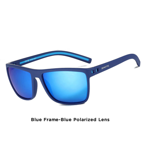 ZENOTTIC Retro Vierkante Gepolariseerde Zonnebril – Ultralichte TR90 UV400 Unisex Zonnebrillen