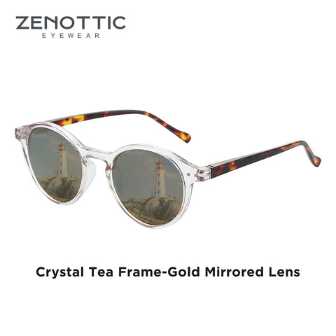 ZENOTTIC Small Retro Round Polarized Sunglasses – Vintage UV400 Unisex Shades
