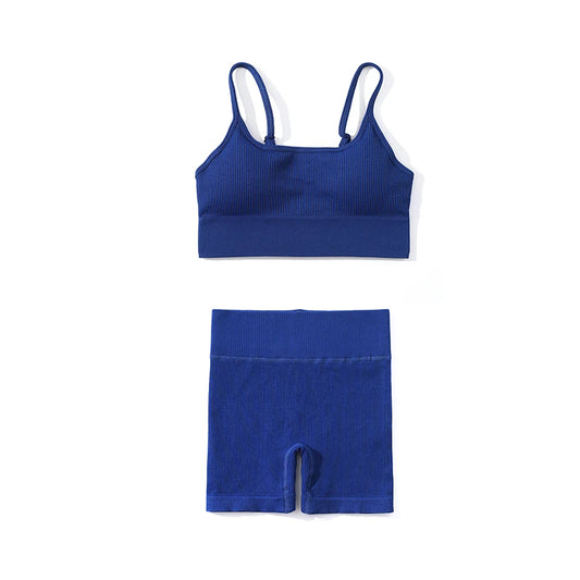 SOISOU Ribstof Yoga Shorts met Hoge Taille voor Dames