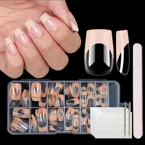 120pcs Clear Press on Nails DIY Set