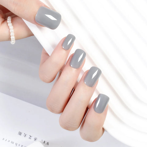 Short Full Press on Nails Set - 24 Pcs