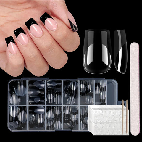 120pcs Clear Press on Nails DIY Set
