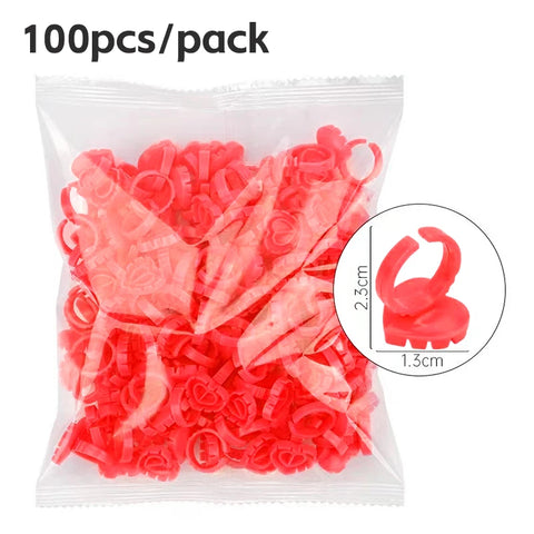 AILEISHI 100Pcs Disposable Eyelash Glue Fan Cup Rings