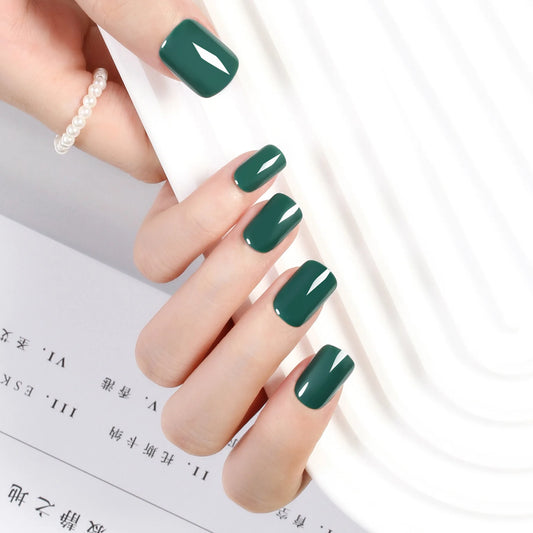 Short Full Press on Nails Set - 24 Pcs